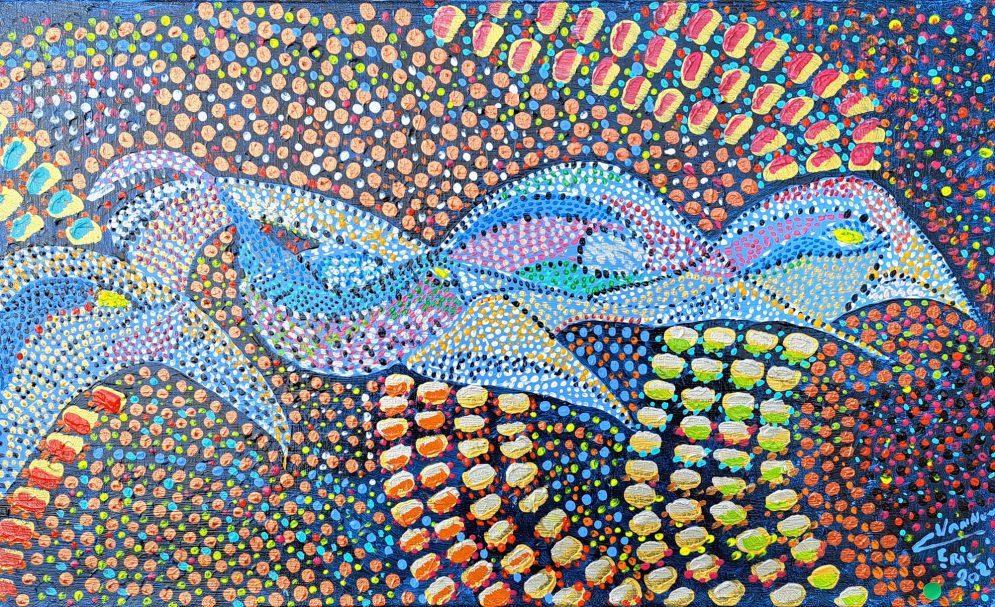 Les messagers - Toile acrylique 2021 - 55x33x2cm Eric Vanhoutte