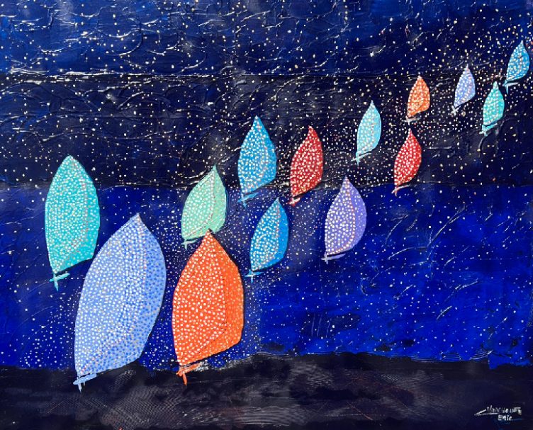 Nuit étoilé - 2025 Nuit étoilé -Toile acrylique 2025 - 100x81x2.5 cm eric vanhoutte