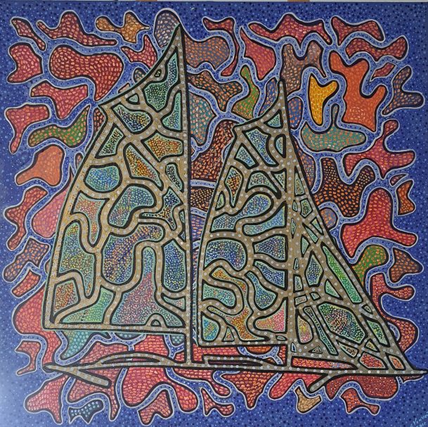 Evasion - 2026 Evasion -Toile acrylique 2026 - 80x80cm 3D eric vanhoutte