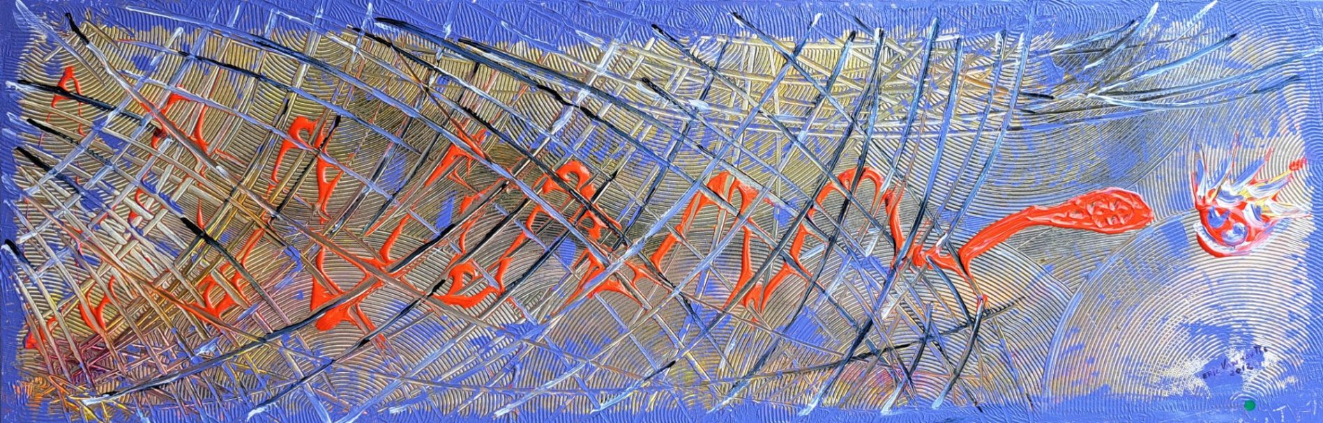 Kaa -Toile acrylique 2012 - 120x40x 2.5cm Eric Vanhoutte