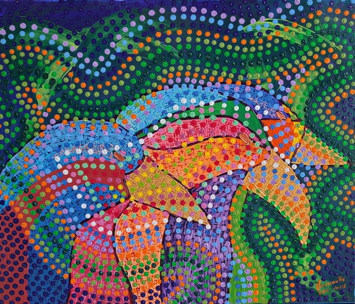 Présence -Toile acrylique 2026 - 50x46x1.5cm eric vanhoutte