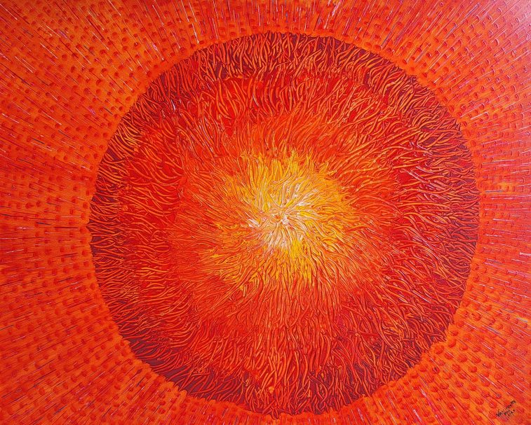 Cornaline - Toile acrylique 2025 - 100x80x4cm Eric Vanhoutte