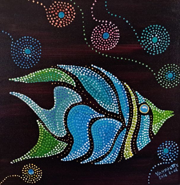 Messager des étoiles - 2026 Messager des étoiles -Toile acrylique 2026 - 30x30x3.5cm eric vanhoutte