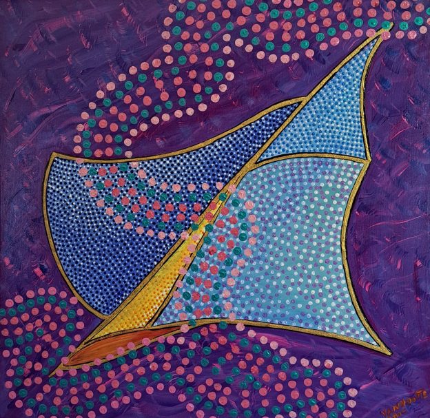 Voyage - 2026 Voyage : Toile acrylique 2026 - 50x50x3.5 cm eric vanhoutte