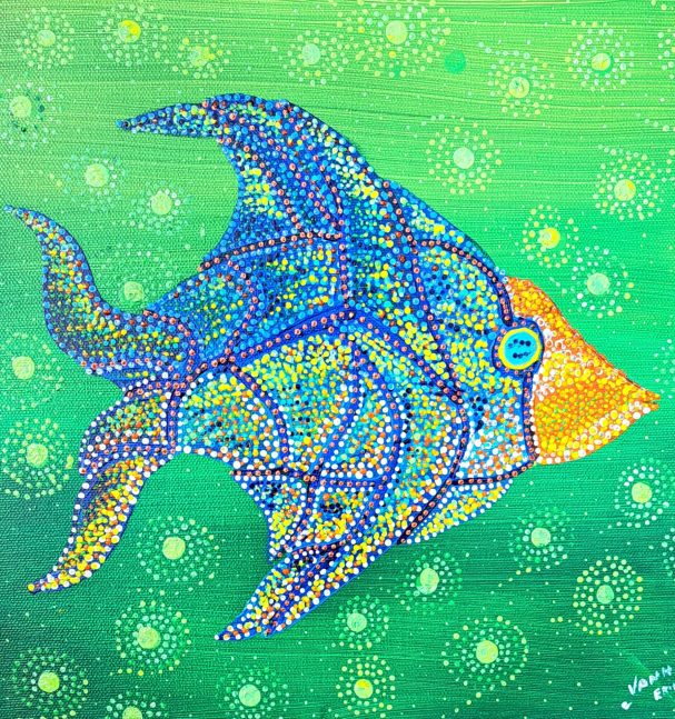 Splash - 2026 Splash -Toile acrylique 2026 - 30x30x3.5cm eric vanhoutte