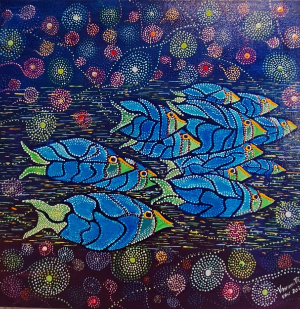 Dream - 2026 Dream -Toile acrylique 2026 - 50x50x3.5cm eric vanhoutte