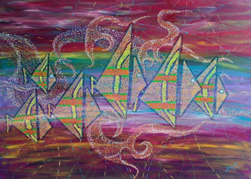 Tissage du Temps - 2025 Tissage du Temps -Toile acrylique 2025 - 116x81cm eric vanhoutte