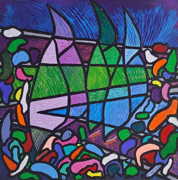 Vitrovoile - 2026 Vitrovoile -Toile acrylique 2026 - 50x50x3.5cm Eric Vanhoutte