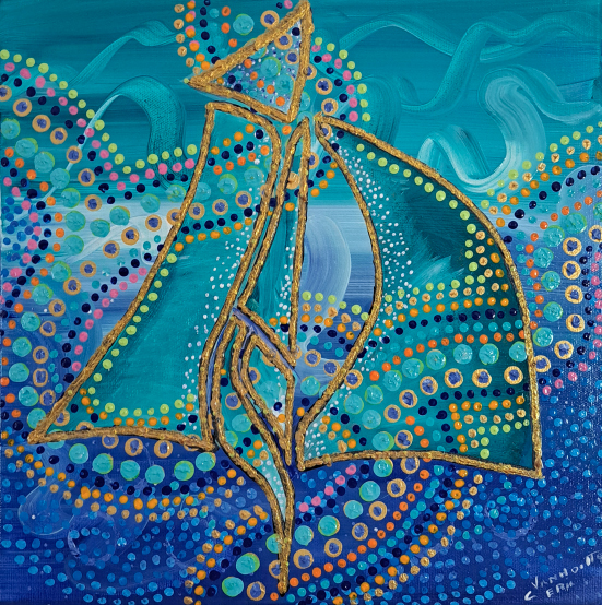 Voile d'Azur- 2026 Voile d'Azur -Toile acrylique 2026 - 30x30cm eric vanhoutte