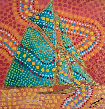 Voile Solaire -2026 Voile Solaire-Toile Eric Vanhoutte acrylique 2026 - 30x30cm